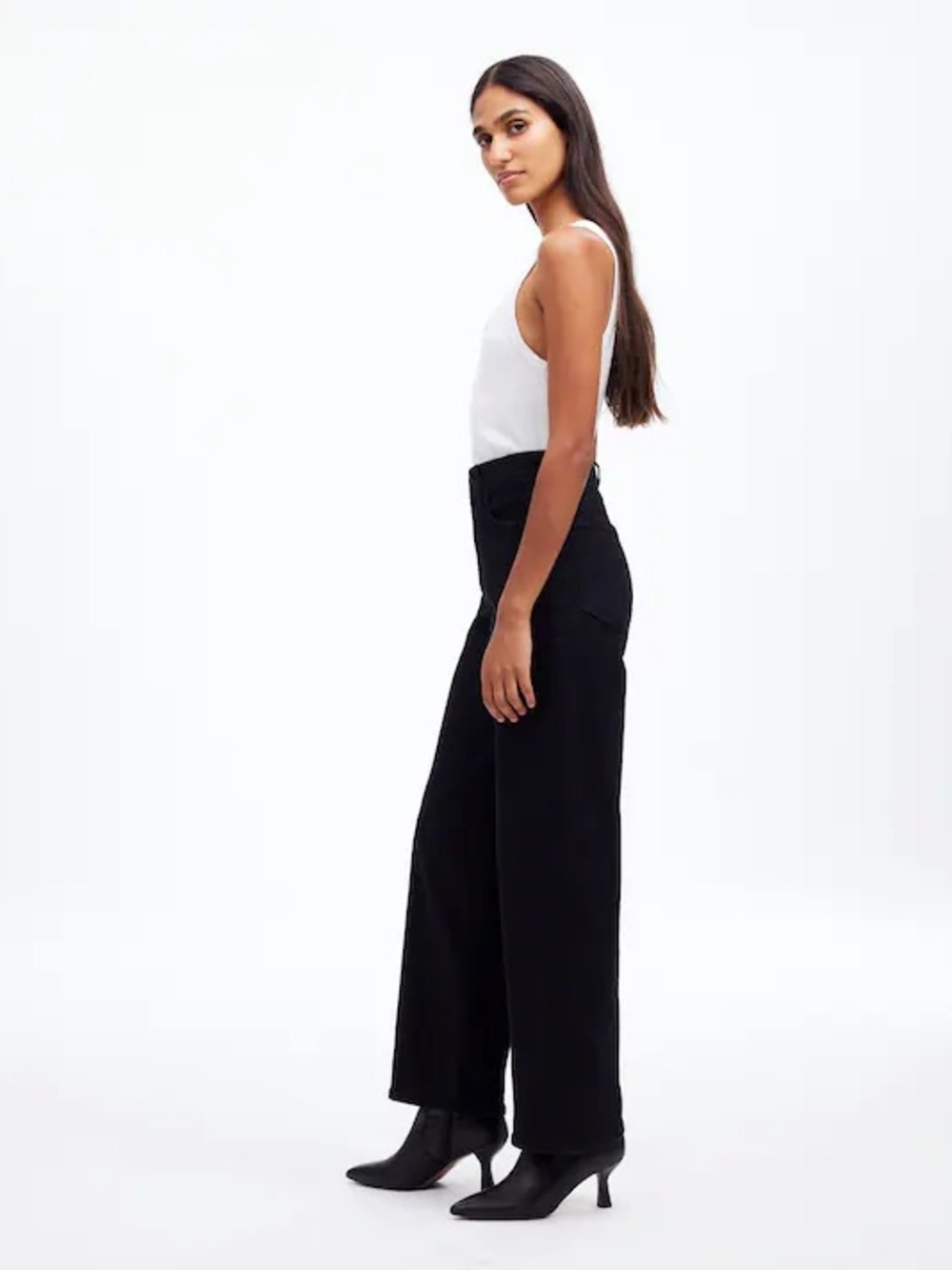 Madewell The Perfect Vintage Wide-Leg Jean in Black Wash NM234 Size 29 - Picture 4 of 14